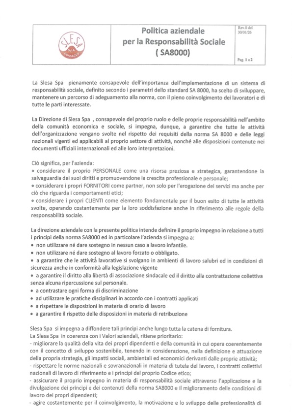 Politica SA8000